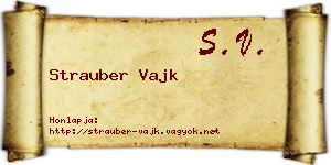 Strauber Vajk névjegykártya